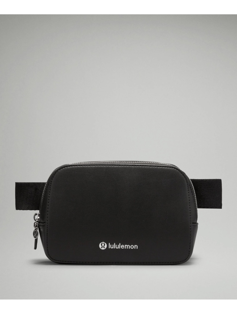 NWOT Lululemon Everywhere Belt Bag 1L Leather Alternative - Black/Silver